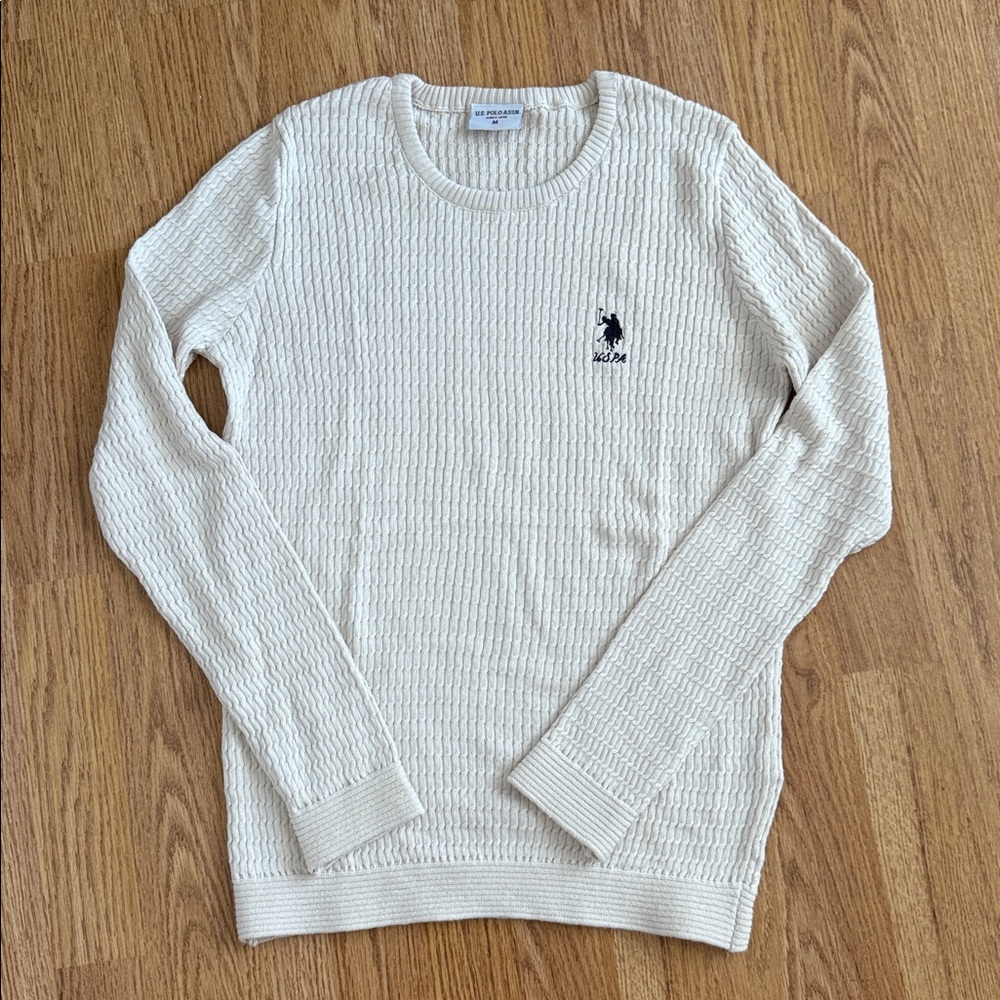 U.S. Polo Assn. Beige Textured Knit Top